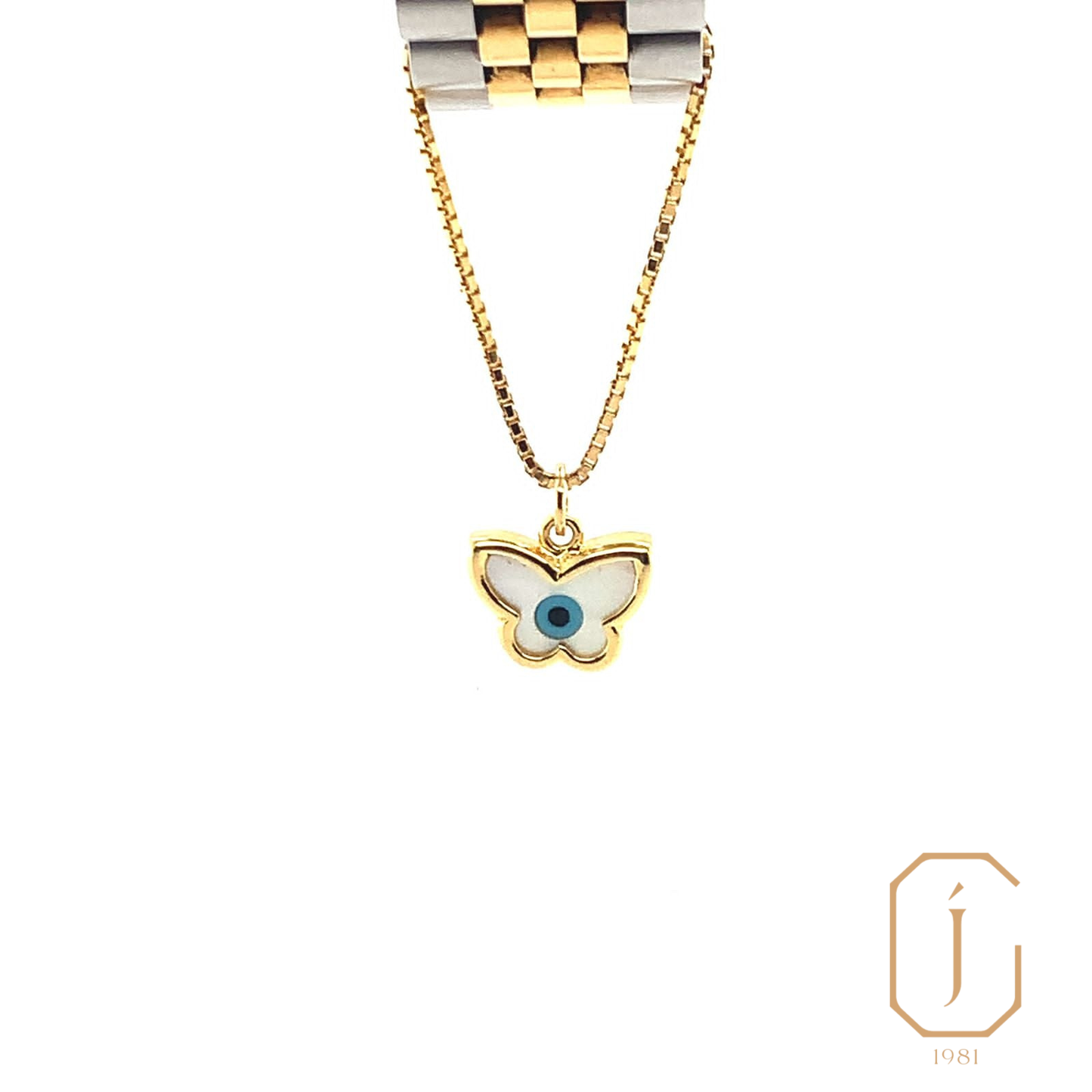 Butterfly Evil Eye Watch Charm