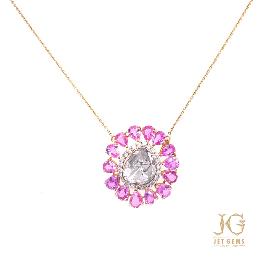 Esmeralda Pink Sapphire Necklace