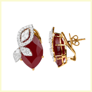 La Rouge Marquise Earrings by Jet Gems Fine Jewellery