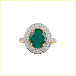Verde Classic Cocktail Ring by Jet Gems Fine Jewellery Diamond and Gold