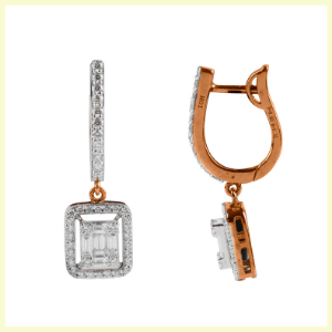 Dainty Diamond Bali Earrings by Jet Gems Fine Jewellery