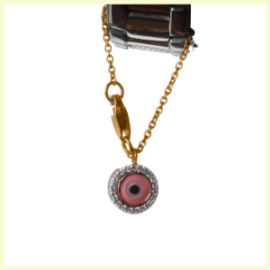 Blush Evil Eye Watch Charm by Jet Gems Fine Jewellery