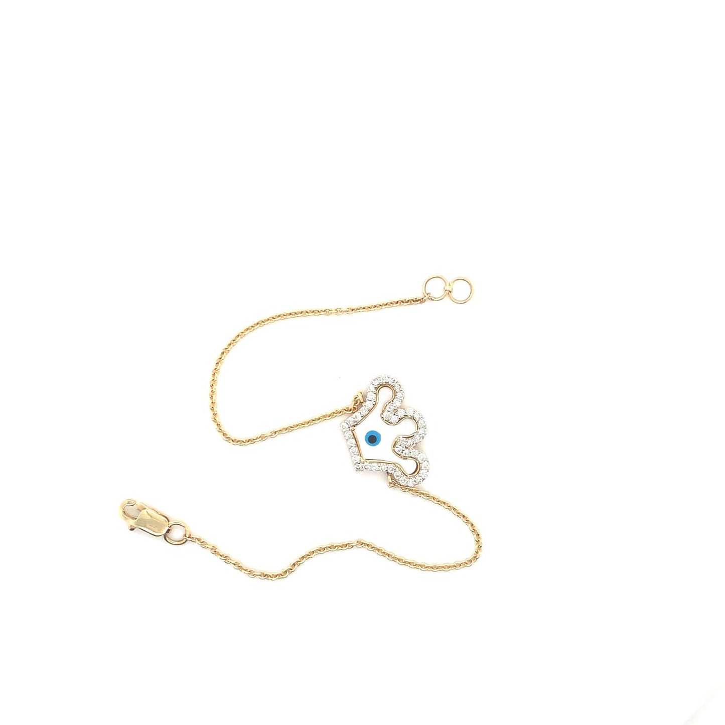 Evil Eye Crown Chain Bracelet