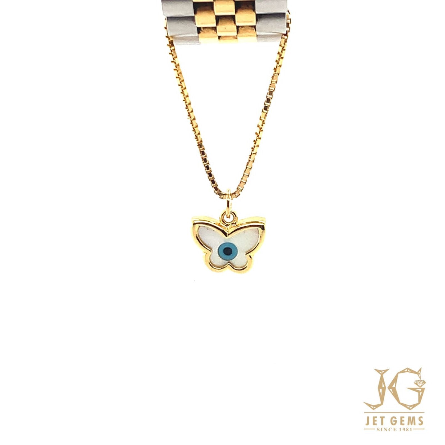 Butterfly Evil Eye Watch Charm