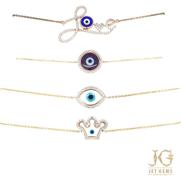 Jet Gems Evil Eye Collection made in India fine gold