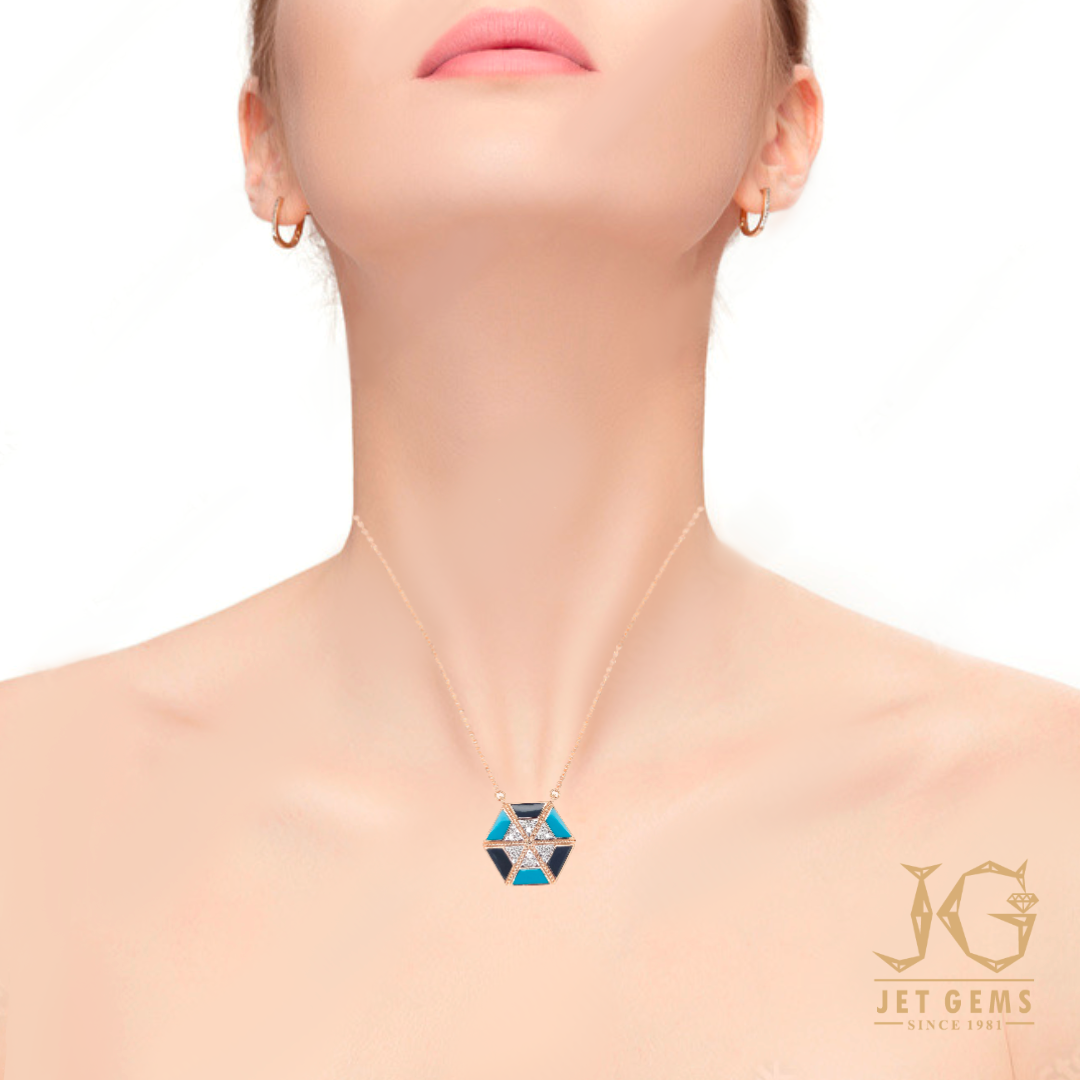 Iris Aztec Pendant Necklace