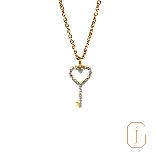 Heart Key Chain Charm