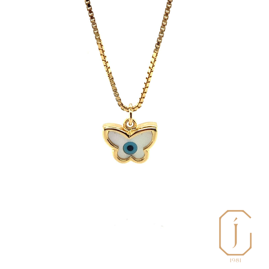 Butterfly Evil Eye Watch Charm