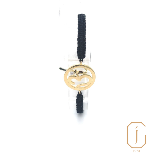 Om Black Thread Bracelet