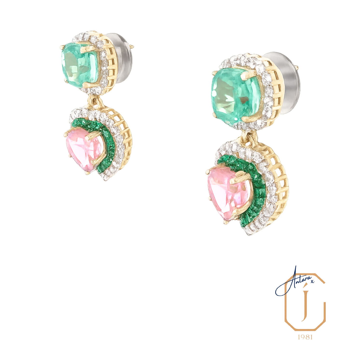 Mint & Blush Earring