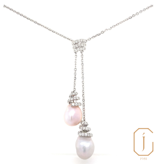 Baroque Pearl Chain Necklace
