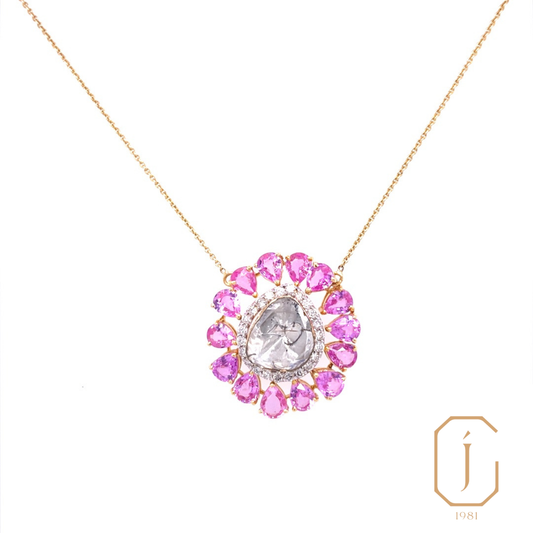 Esmeralda Pink Sapphire Necklace