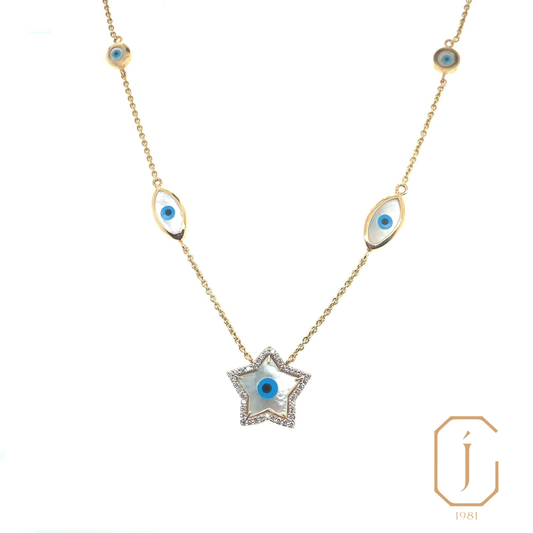 Gaze Guardian Evil Eye Chain Necklace