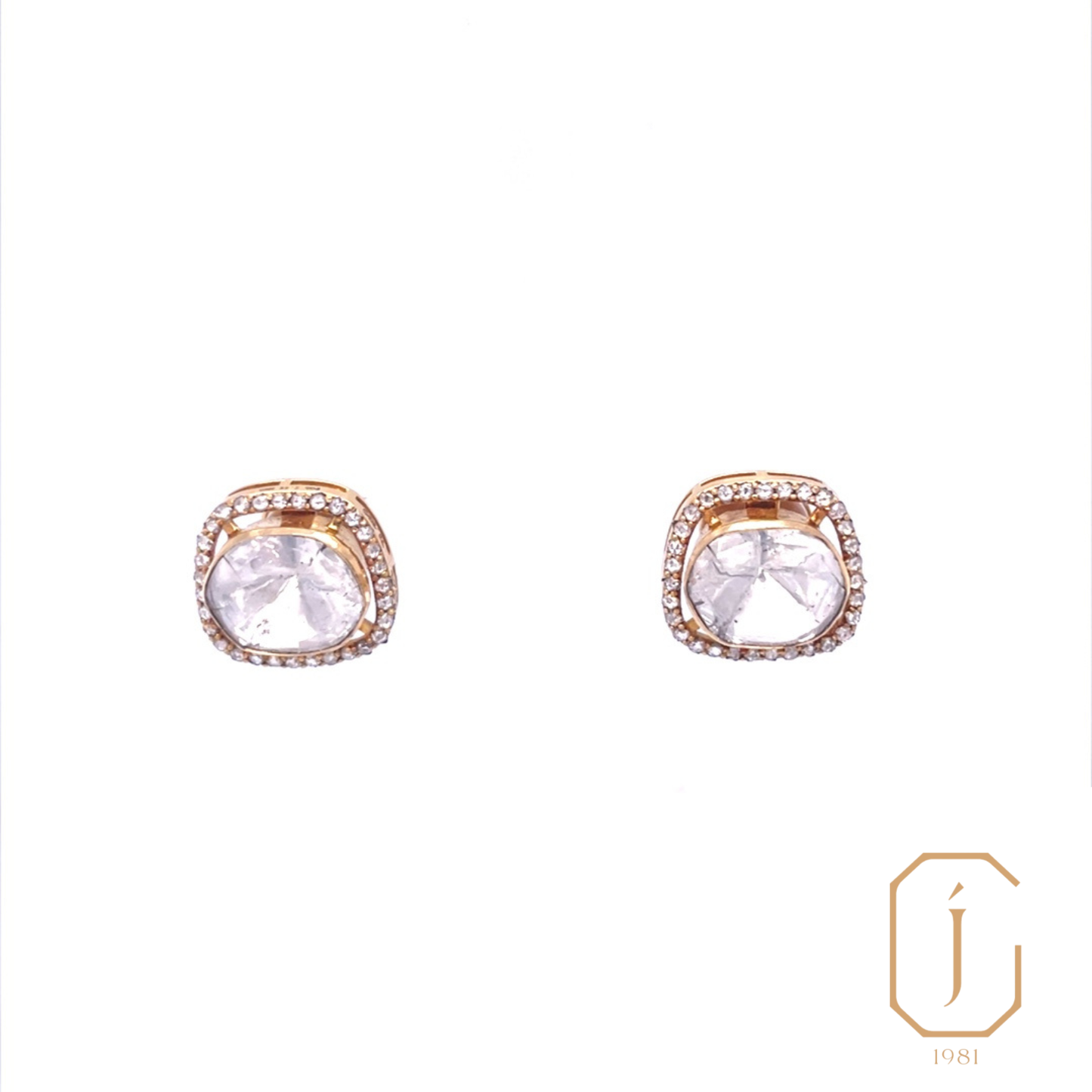 Patrica Polki Stud Earrings
