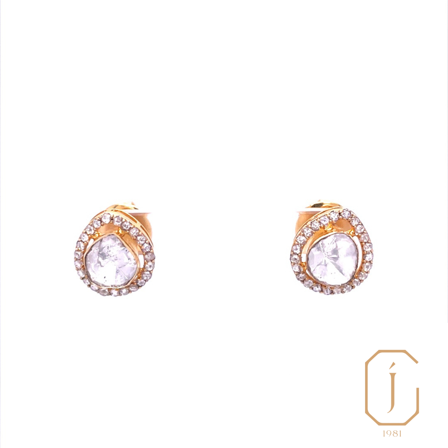 Portia Polki Stud Earrings