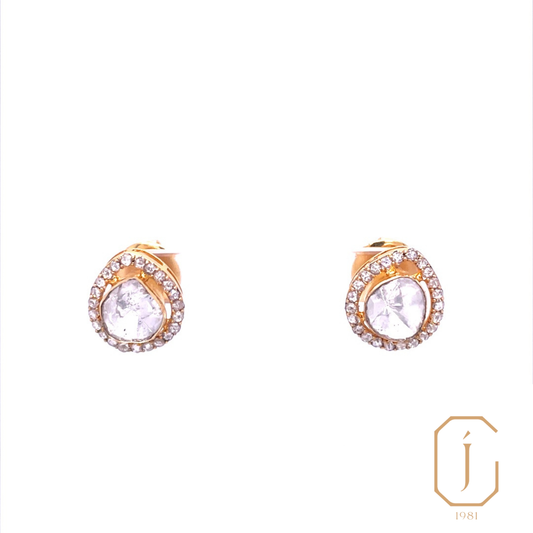 Portia Polki Stud Earrings