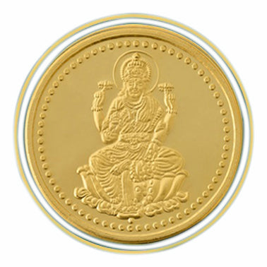 Laxmi Diwali Jet Gems Gold Coin 100 mg
