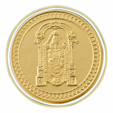 Tirupati Balaji Jet Gems Gold Coin 100 mg