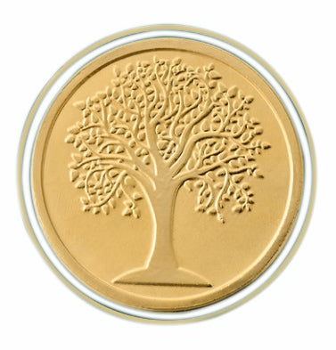 Kalpataru Tree of Life Jet Gems Gold Coin 100 mg
