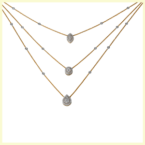 Layered Chain Necklace by Jet Gems Fine Jewellery Diamond and Gold