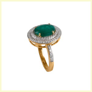 Verde Classic Cocktail Ring by Jet Gems Fine Jewellery Diamond and Gold