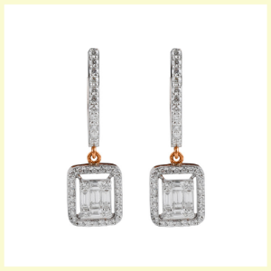 Dainty Diamond Bali Earrings by Jet Gems Fine Jewellery