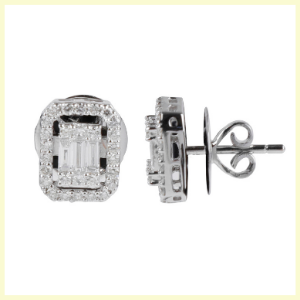 Cluster Diamonds Stud Earrings by Jet Gems Fine Jewellery