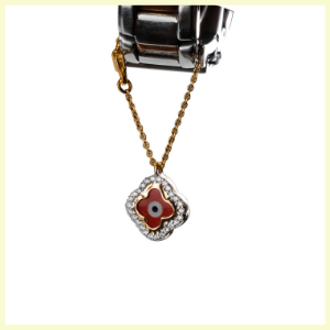 Flower Power Evil Eye Watch Charm by Jet Gems Fine Jewellery