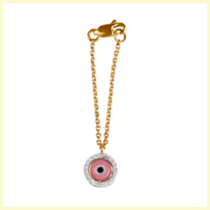 Blush Evil Eye Watch Charm by Jet Gems Fine Jewellery