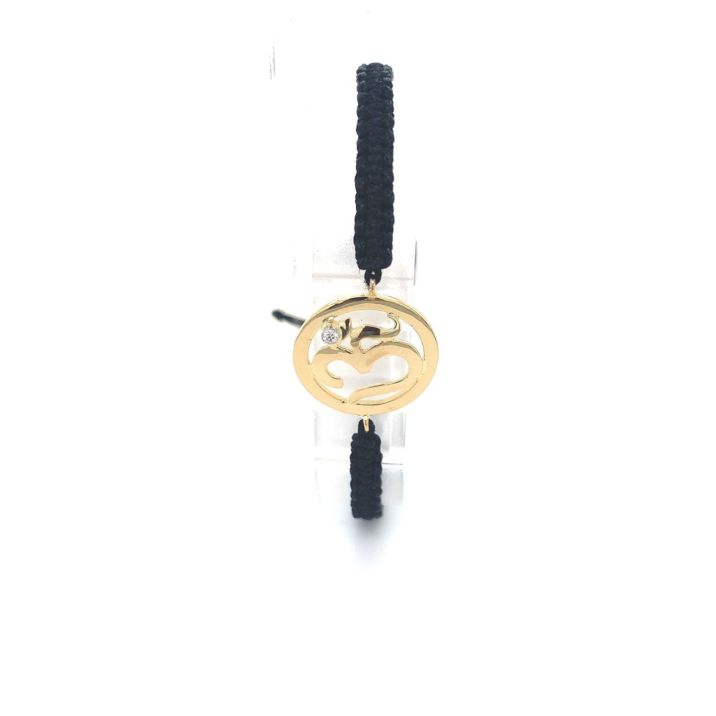 Om Black Thread Bracelet