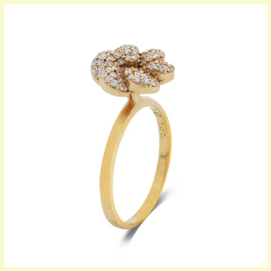 Floral Stackable Ring by Jet Gems Fine Jewellery
