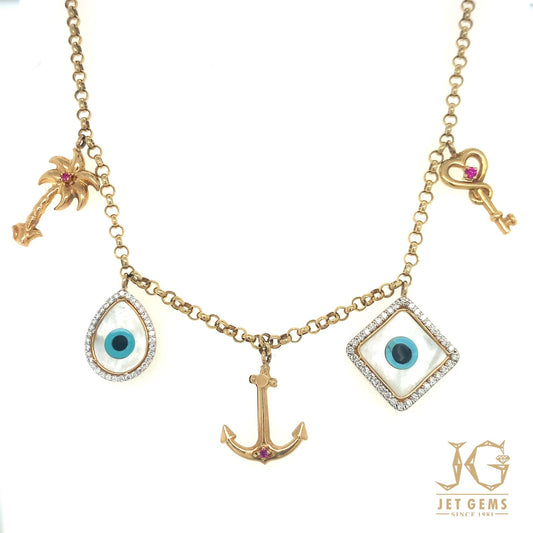 Charm Evil Eye Chain Necklace